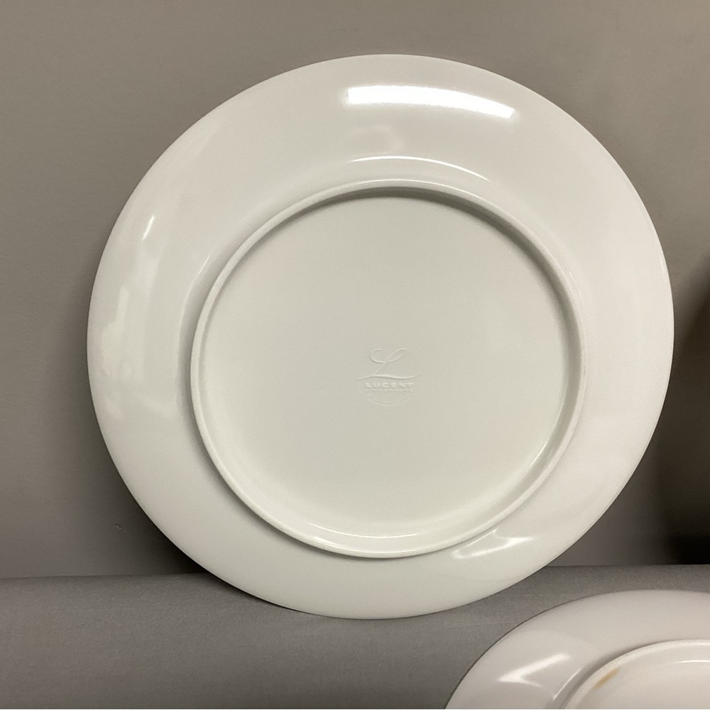 🔵 Vintage MCM Lucent Dinnerware - 3 Dinner Plates - Melamine - Flower Cart - Picture 7 of 13